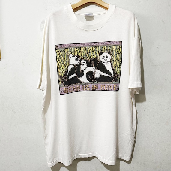Vintage 90s Bear Us in Mind Panda T-shirt Size XL - Etsy