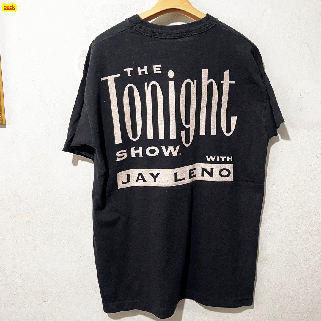 Vintage 90s the Tonight Show Jay Leno T-shirt Size L - Etsy