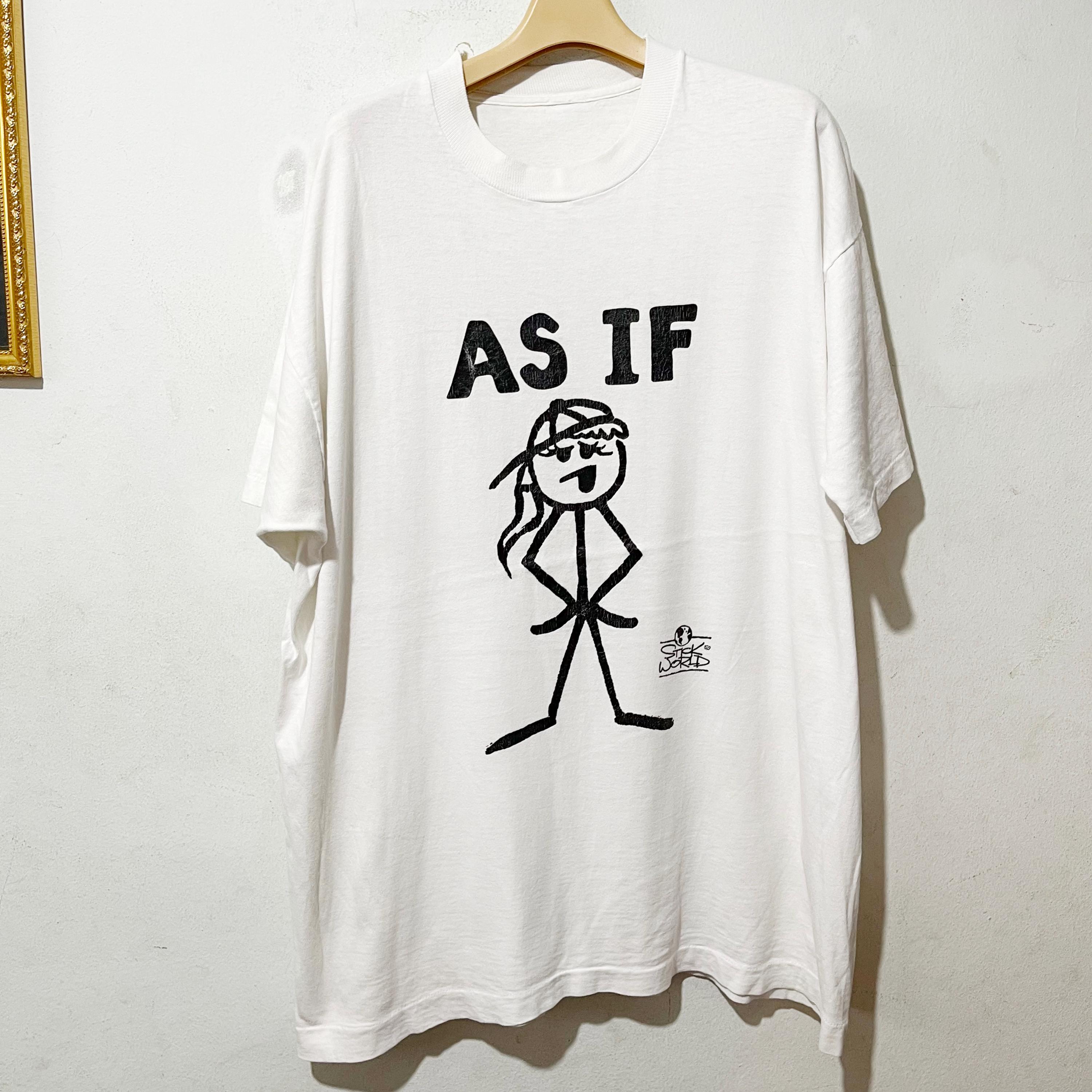 Vintage 90s Stick World as If T-shirt Size XL - Etsy