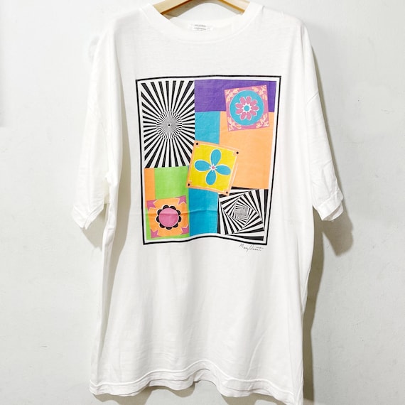 Vintage 90s Mary Quant Psychedelic T-shirt Size XL - Etsy