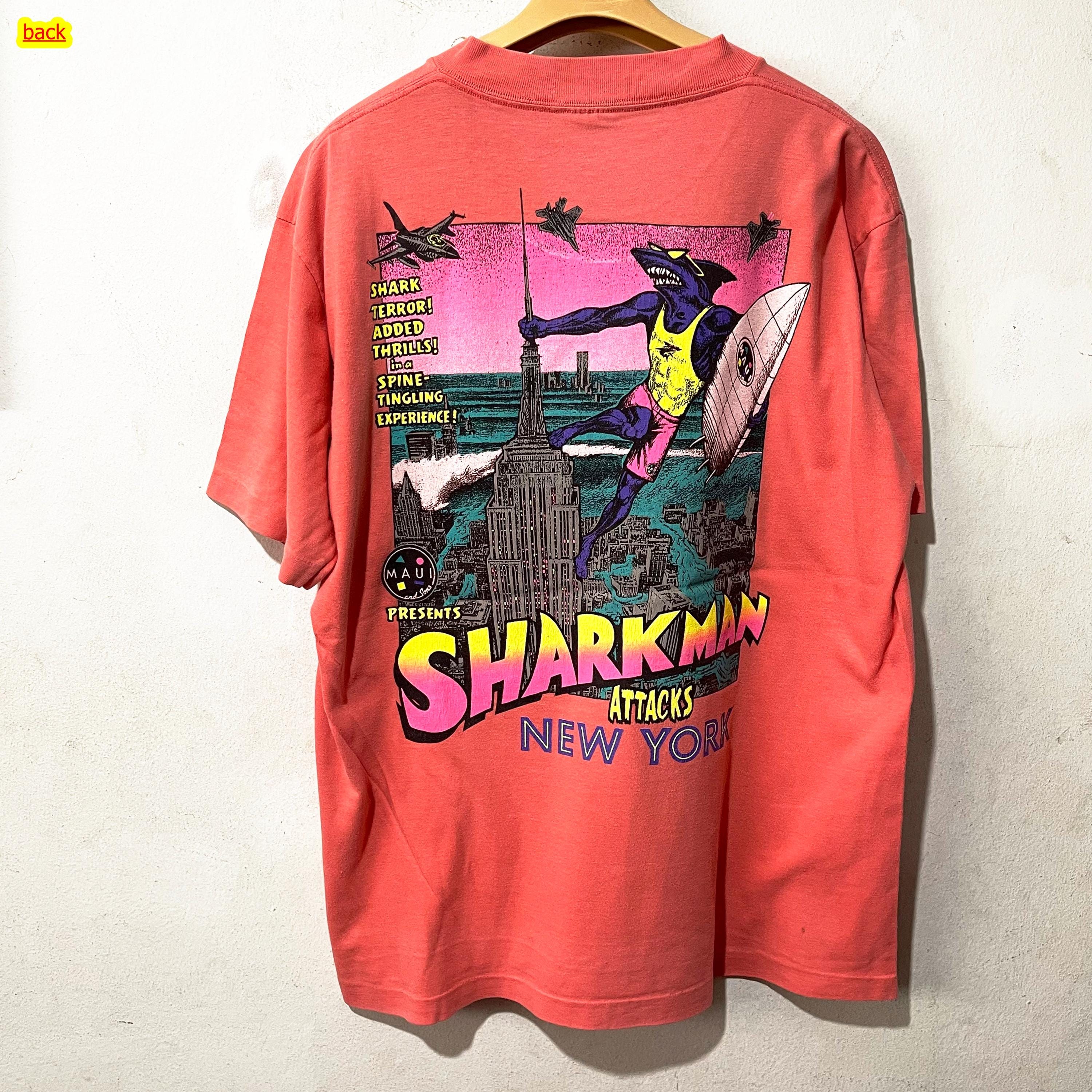 Vintage 90s MAUI Sharkman Attacks New York Surf T-shirt Size L - Etsy
