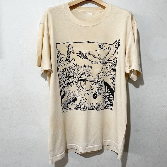 ディズニー Tシャツ ヴィンテージ 【L】ジャングルサファリ 90sアニマル Vintage 90s Rainforest Wildlife T-shirt Size L - Etsy
