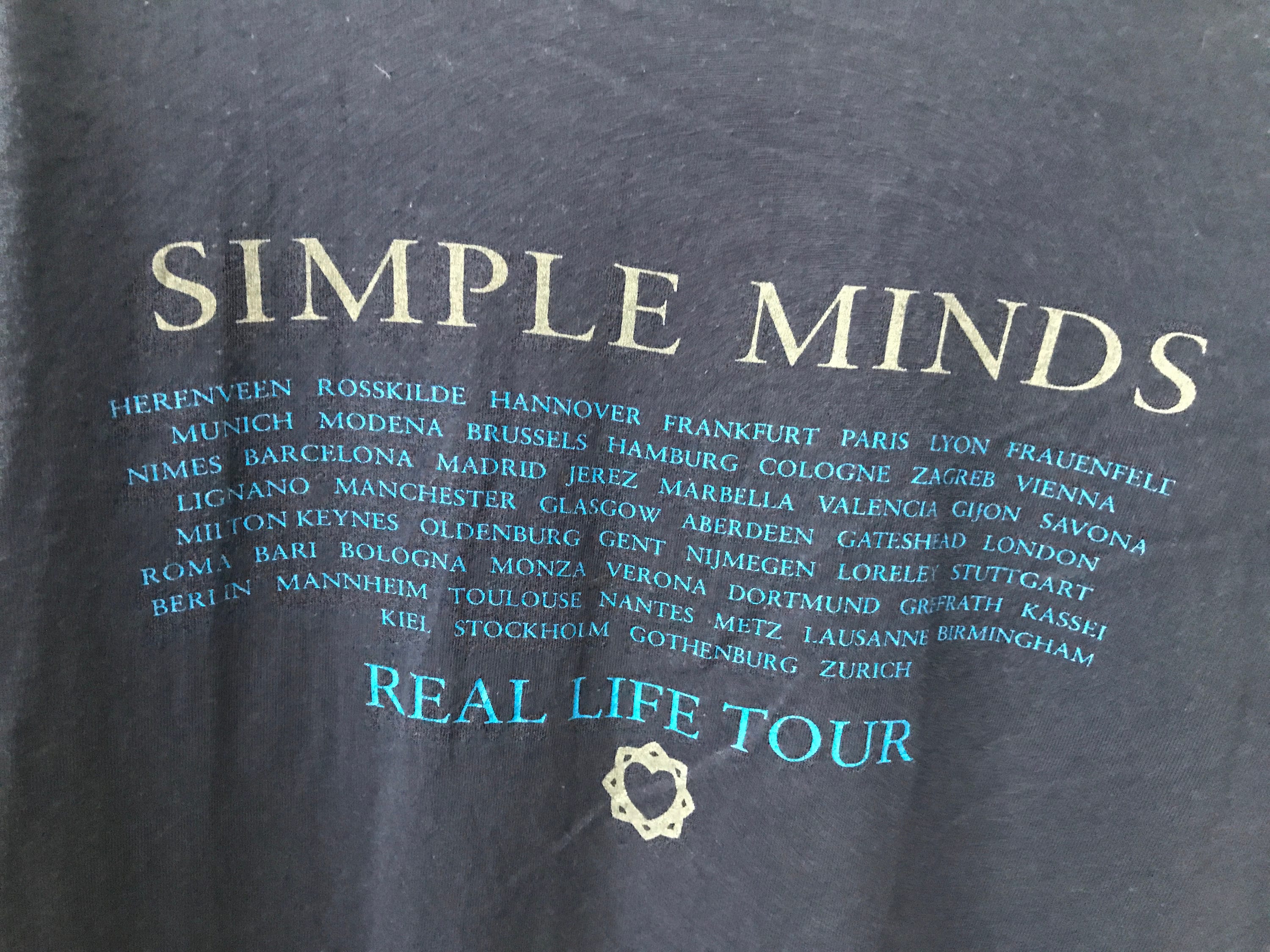 Vintage 1991 Simple Minds Real Life Tour T-shirt Size M - Etsy UK