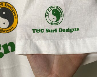 Vintage 90s T&C Surf Designs T-shirt Size L - Etsy