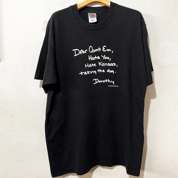 Vintage 90s Wizard of Oz Dear Auntie Em Taking Dog Dorothy T-shirt