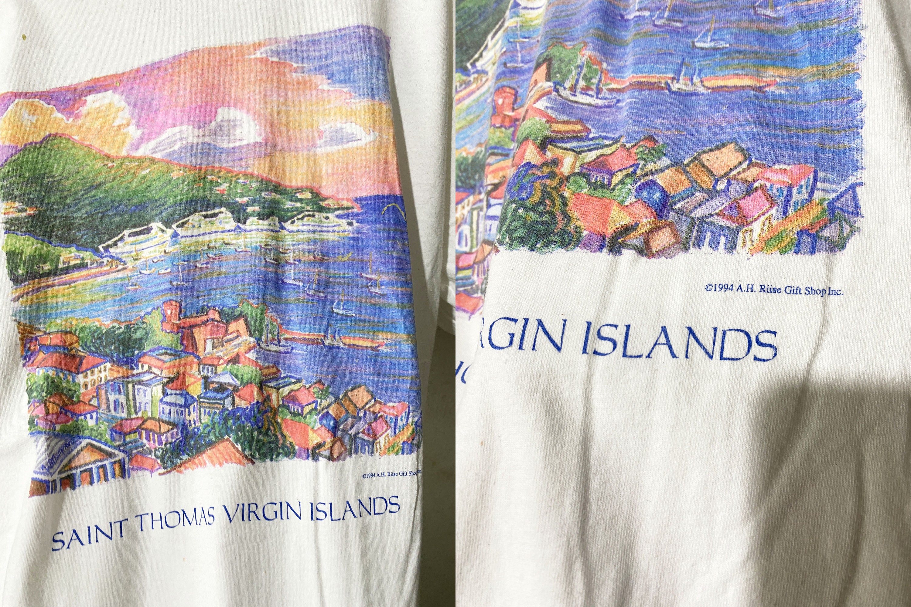 Vintage 90s Saint Thomas T-shirt Size XL - Etsy