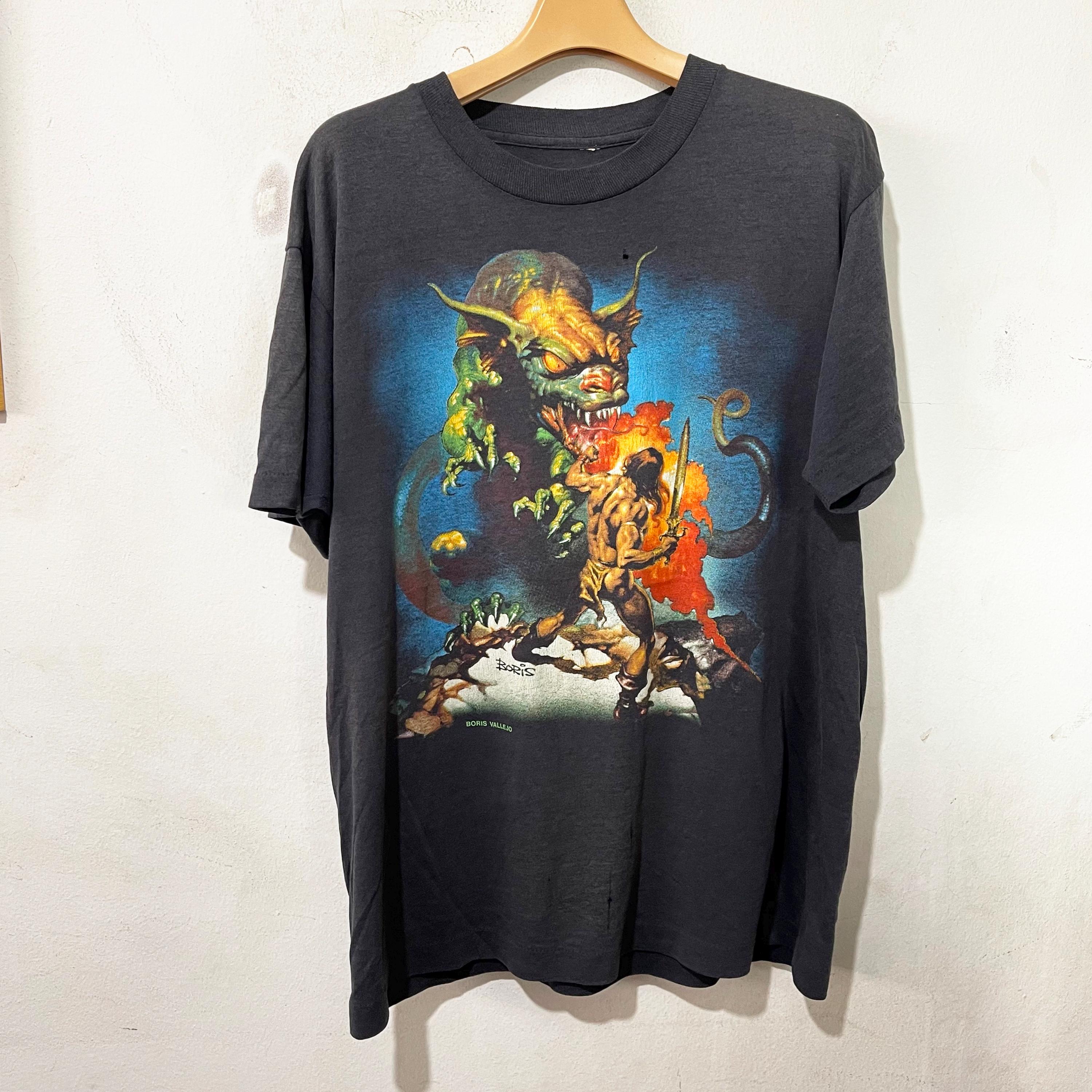 トップス WILLIS &  UTILITY SHIRT Vintage 80s Boris Vallejo T-shirt Size M-L - Etsy