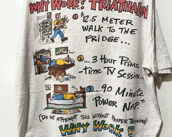 Vintage 90s Lazy Eat TV Sleep T-shirt Size XL - Etsy Israel