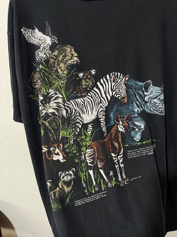 Vintage 90s San Diego Zoo T-shirt Size XL - Etsy