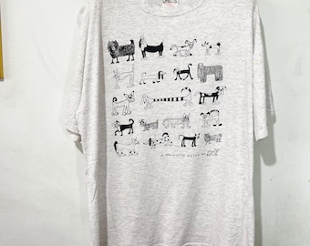 Vintage 90s What Going On Dog T-Shirt Size L–XL