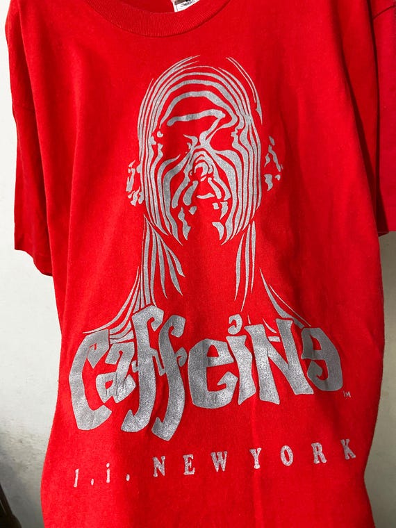 Vintage 90s Caffeine Records Techno House T-shirt Size L - Etsy