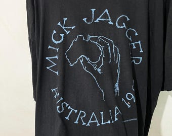 Vintage 1988 Mick Jagger Australia Tour T-shirt Size XL Short - Etsy