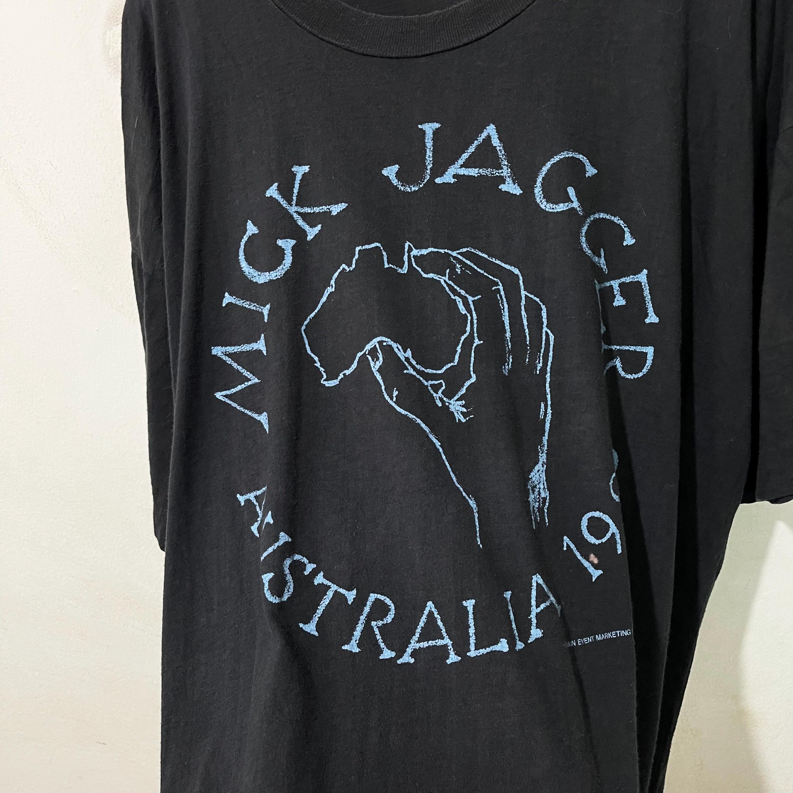 Vintage 1988 Mick Jagger Australia Tour T-shirt Rock Concert
