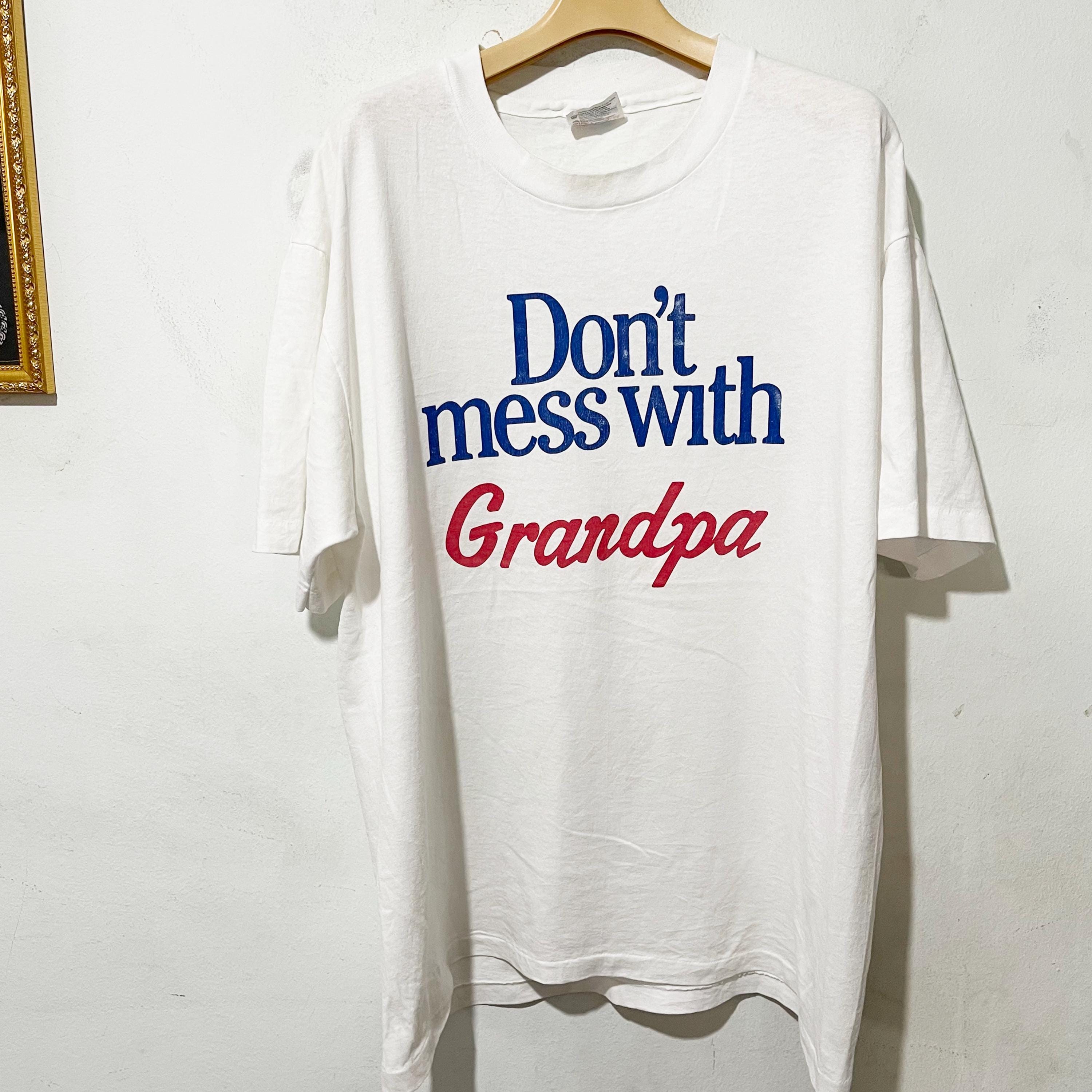 Vintage 90s Don't Mess With Grandpa T-shirt Size L-XL - Etsy