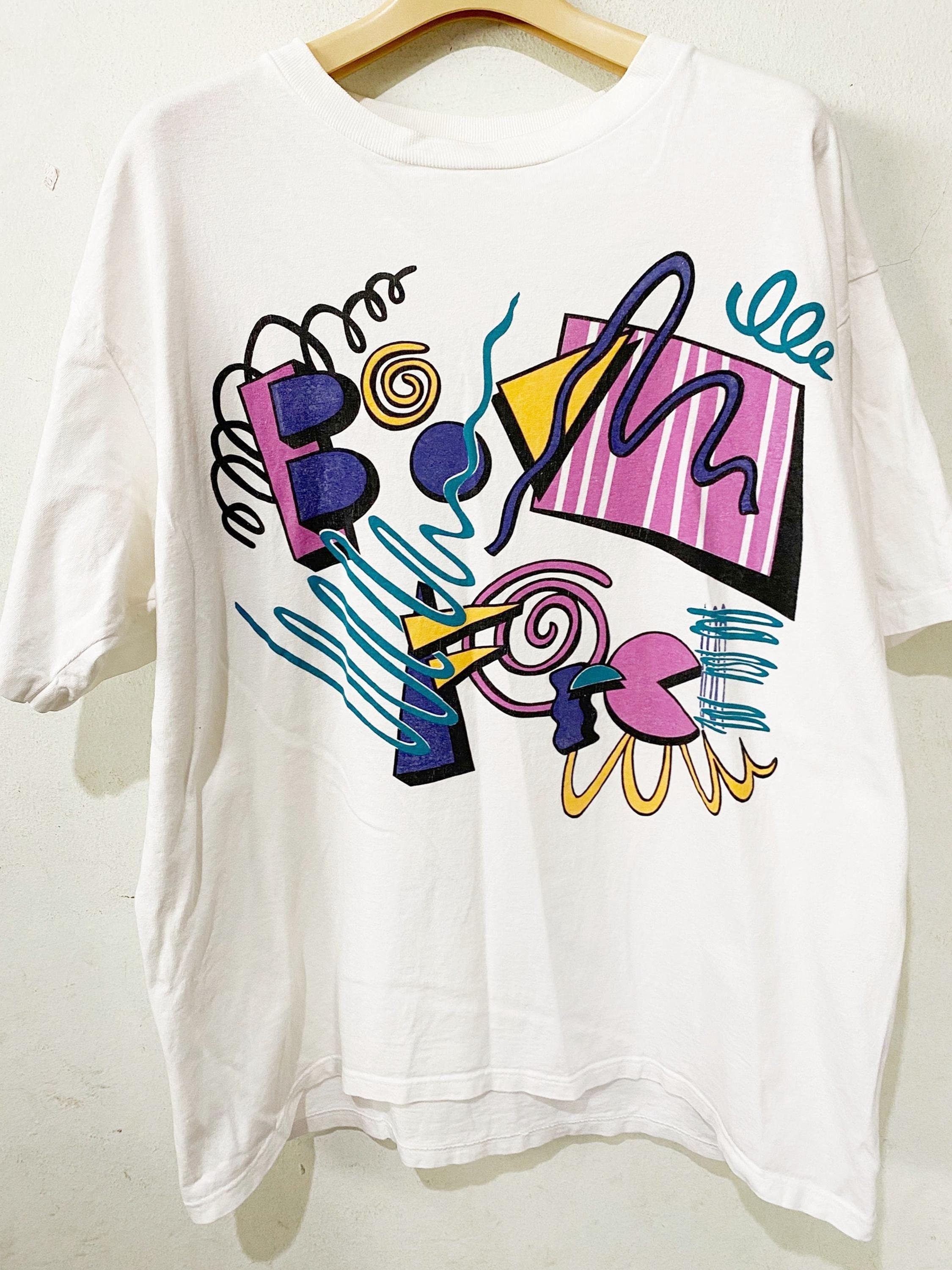 Buy Vintage 90s Geometric Art Shirt Size XL Vintage Art Shirt 