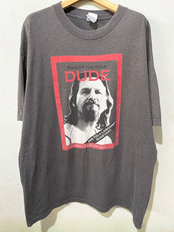 T-shirt Vintage Années 90 The Big Lebowski - Taille L Homme - Noir - Occasion Très Bon état