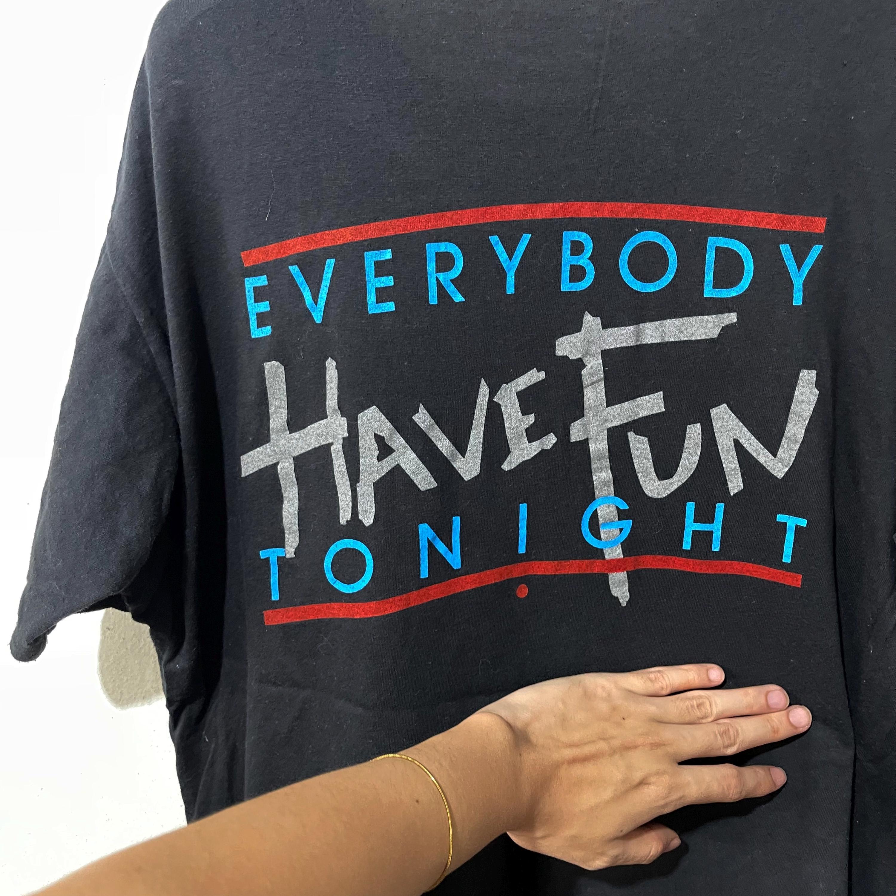 Vintage 1987 Wang Chung Mosaic Everybody Have Fun Tonight T-shirt 