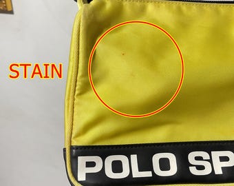 Vintage 90s Polo Sport Ralph Lauren Crossbody Bag Yellow Logo