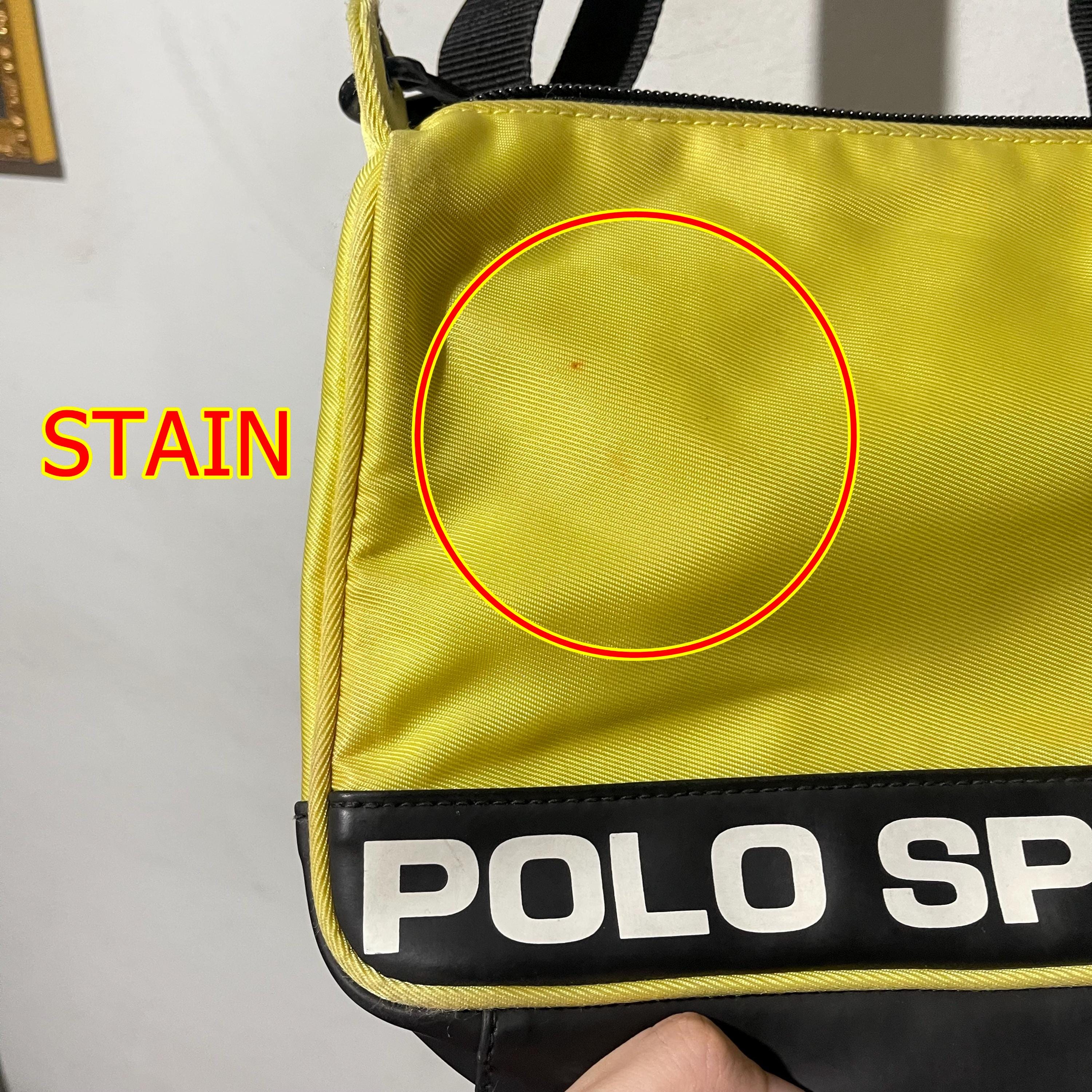 Vintage 90s Polo Sport Ralph Lauren Crossbody Bag Yellow Logo