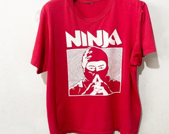 Camiseta vintage de artes marciales ninja de los 90, talla XXS