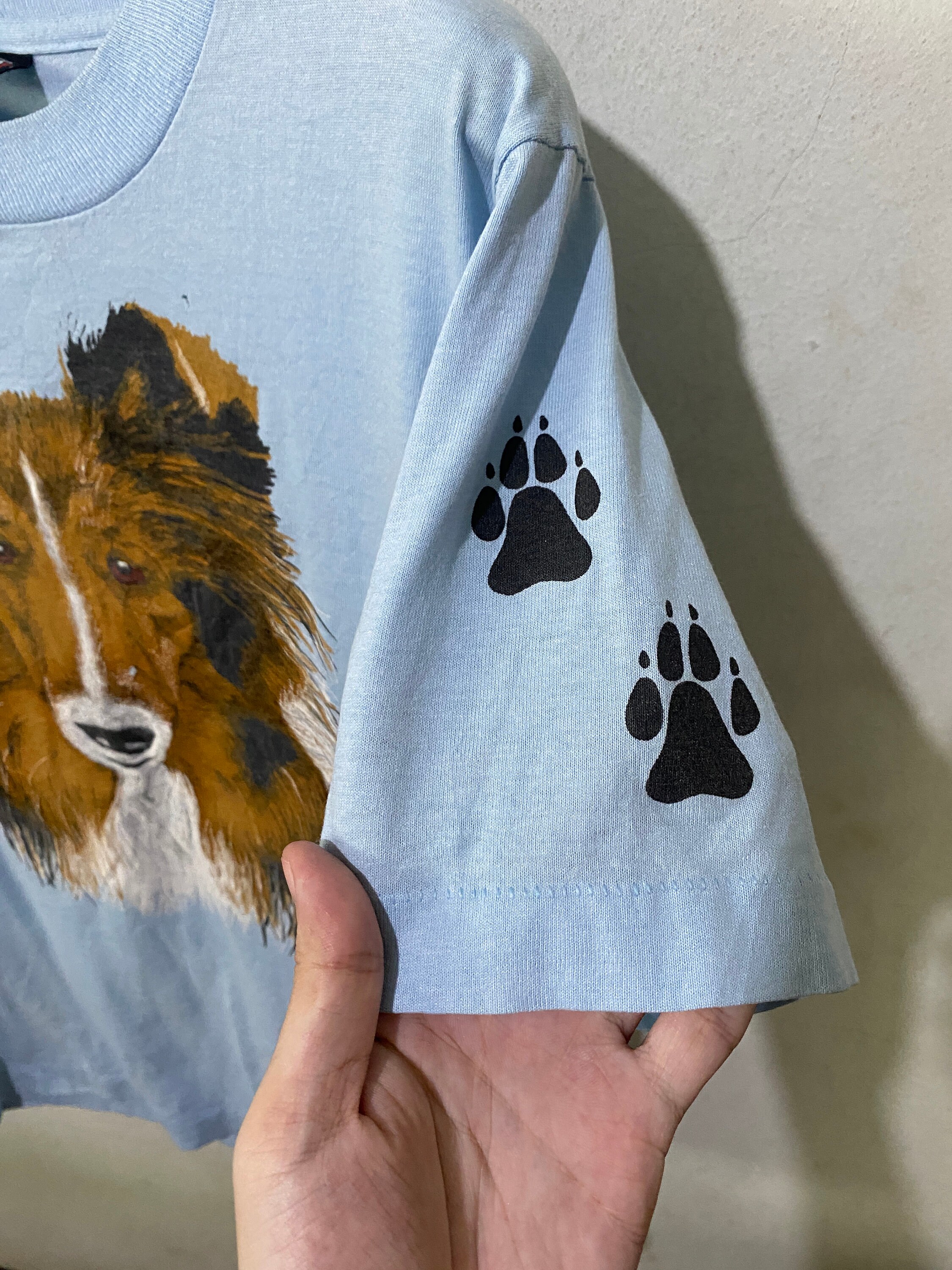 90年代ヴィンテージ シェットランドシープドッグ 犬用Tシャツ サイズM 