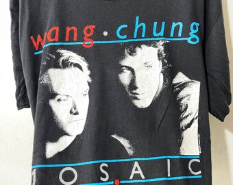 Vintage 1987 Wang Chung Mosaic Everybody Have Fun Tonight T-shirt 