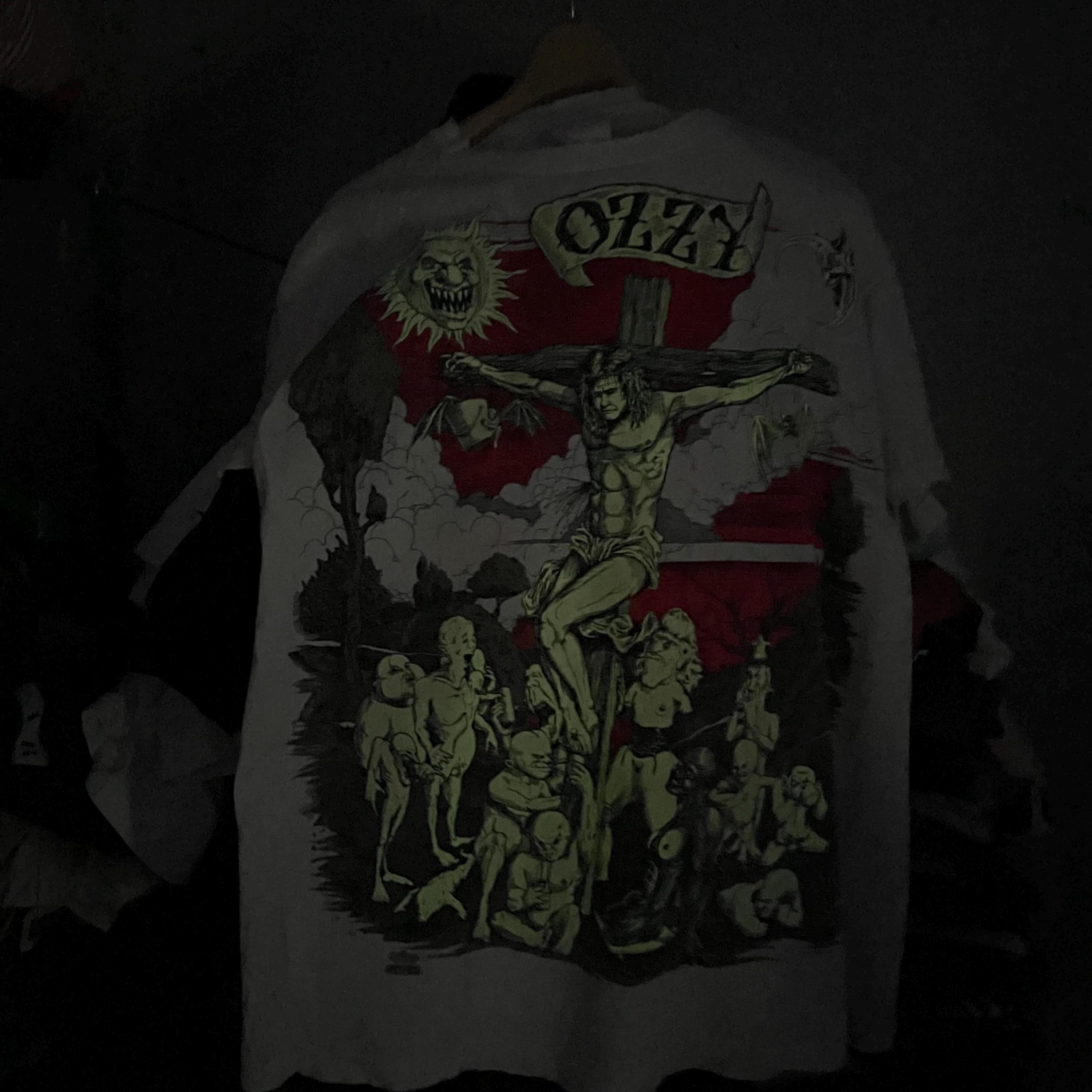 90s Ozzy Osbourne ヴィンテージTシャツ キリスト　一点物　ボロ Vintage 90s Ozzy Osbourne T-shirt Size L - Etsy