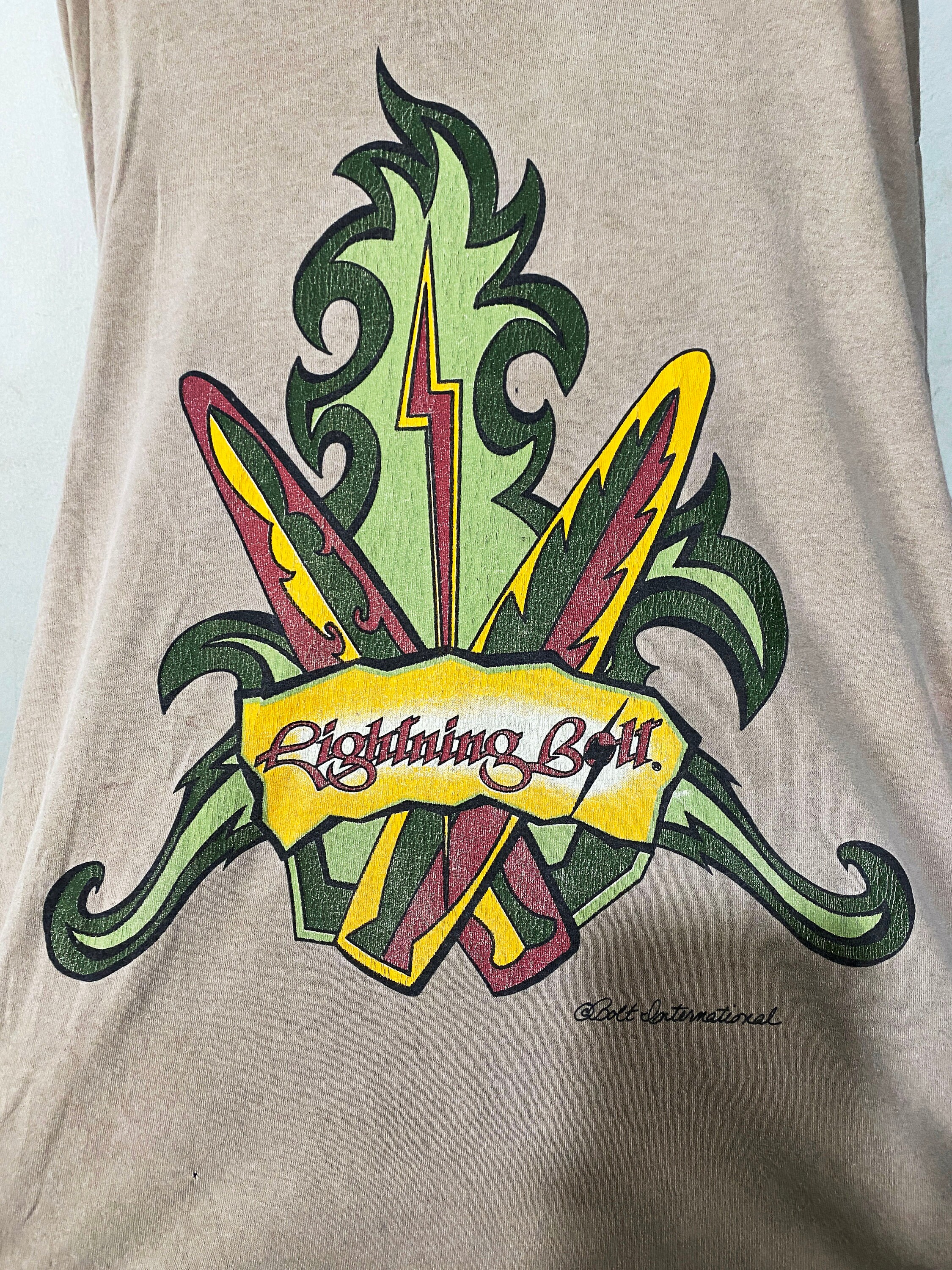 Vintage 90s Lightning Bolt Surf T-shirt Size XL - Etsy