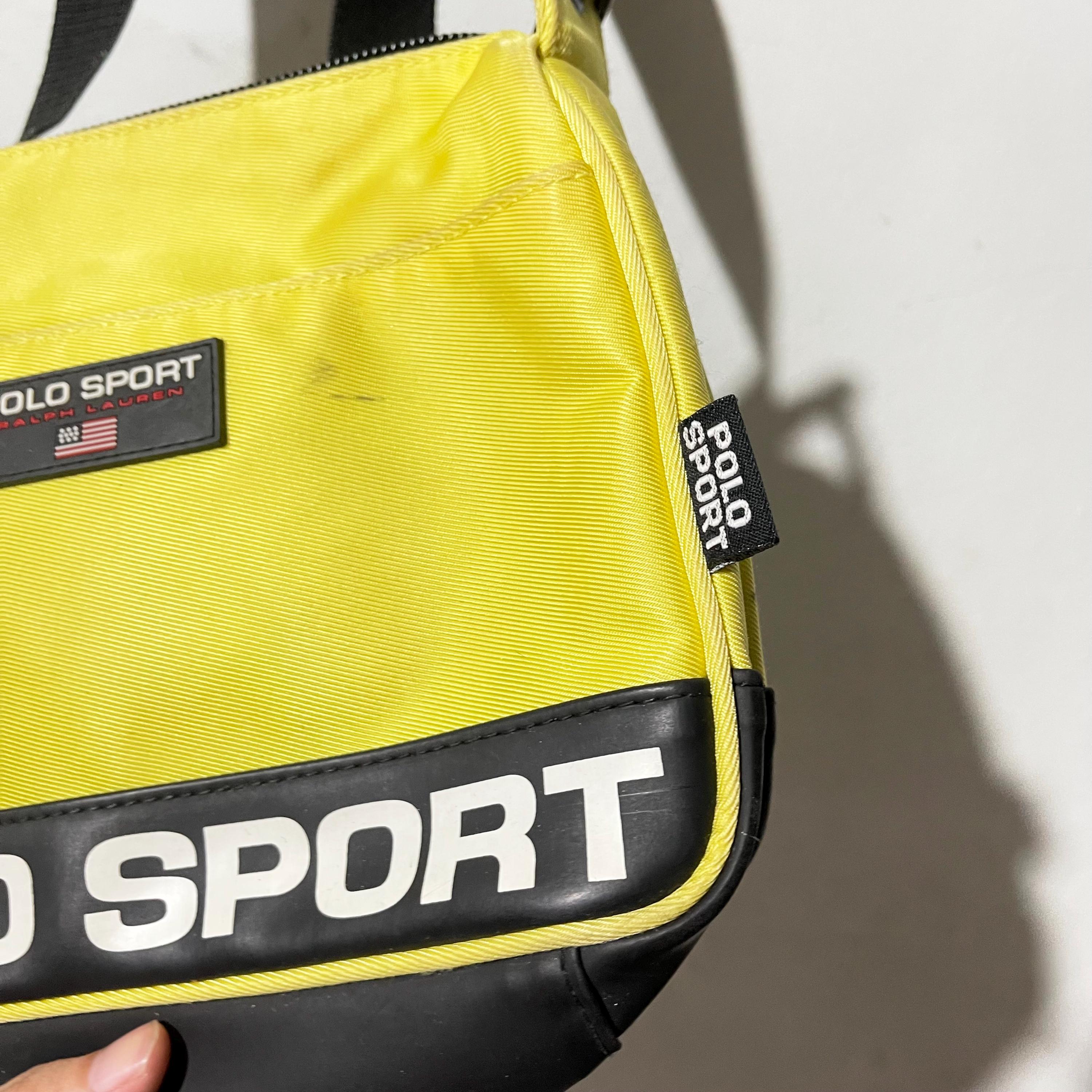 Vintage 90s Polo Sport Ralph Lauren Crossbody Bag Yellow Logo