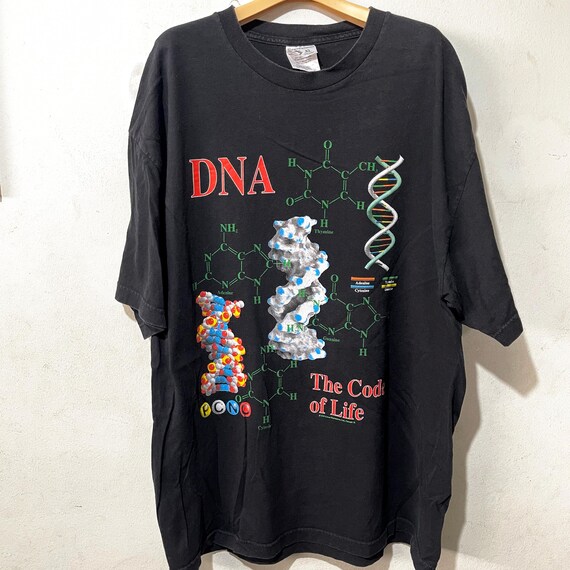 90s DNA 化学式 Tシャツ アート レア USA製 XL ビンテージ ヴィンテージ 1996 DNA The Code of Life Tシャツ サイズ XL - Etsy 日本