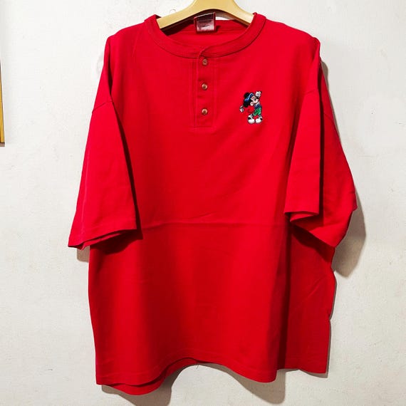 made in usa 80s〜90s Mickey Golf Tee Vintage 90s Mickey Mouse Golf Embroidered T-shirt Size XL - Etsy