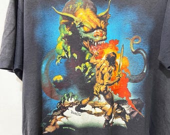 Vintage 80s Boris Vallejo T-shirt Size M-L - Etsy