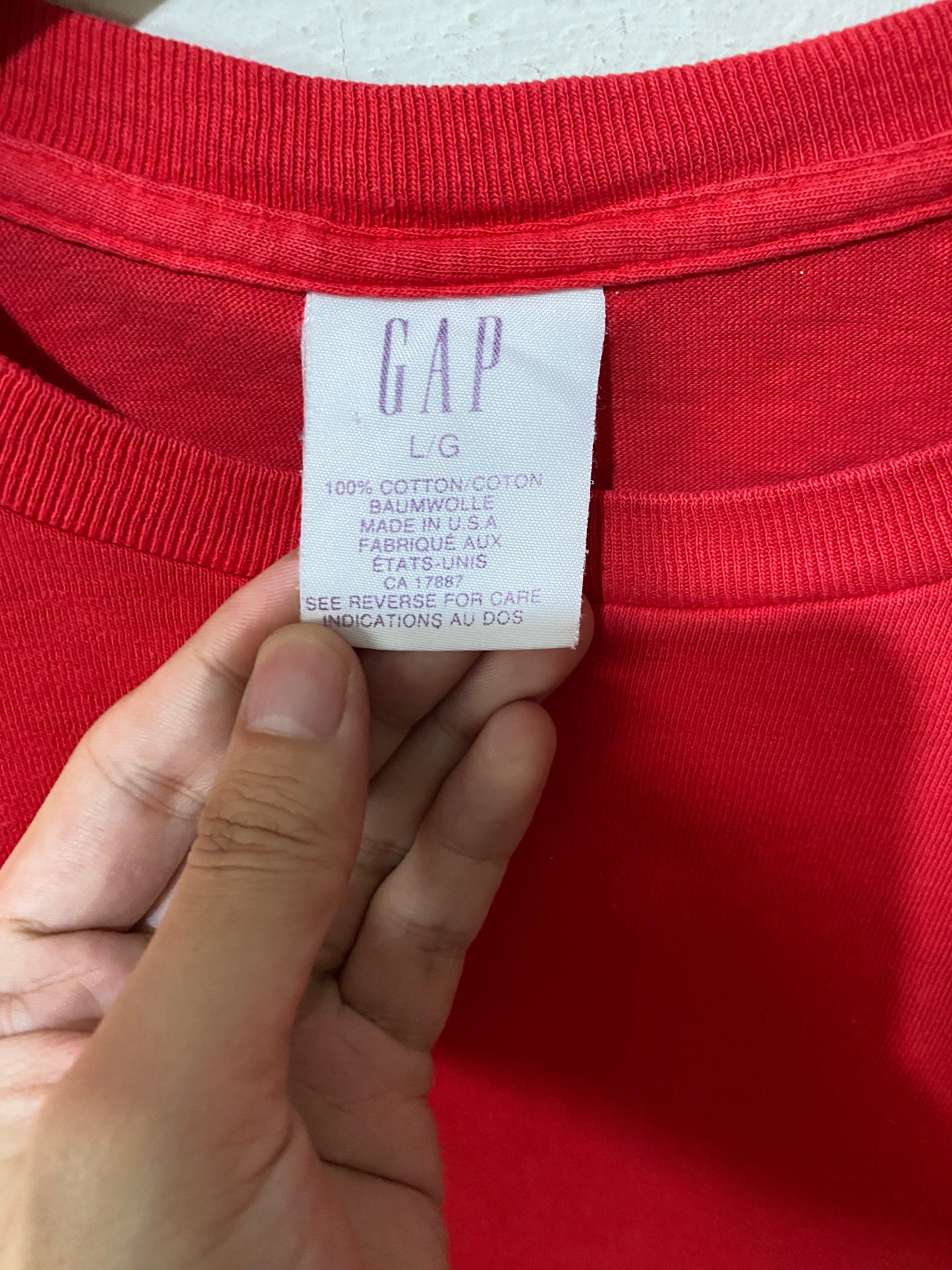 Vintage 90s GAP Pocket Tee Size L - Etsy
