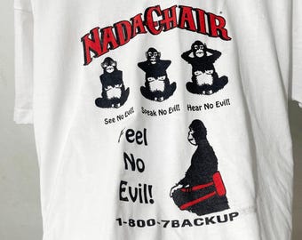 Vintage 90s See No Evil Hear No Evil Speak No Evil Monkey T-shirt