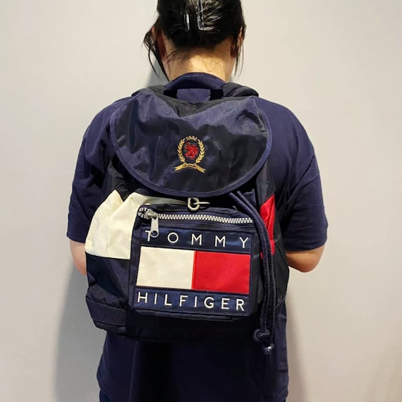 Vintage Hilfiger Backpack Free Shipping Etsy