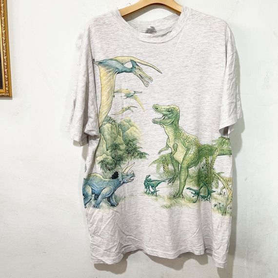 Vintage 90s Dinosaur T-shirt Size L - Etsy