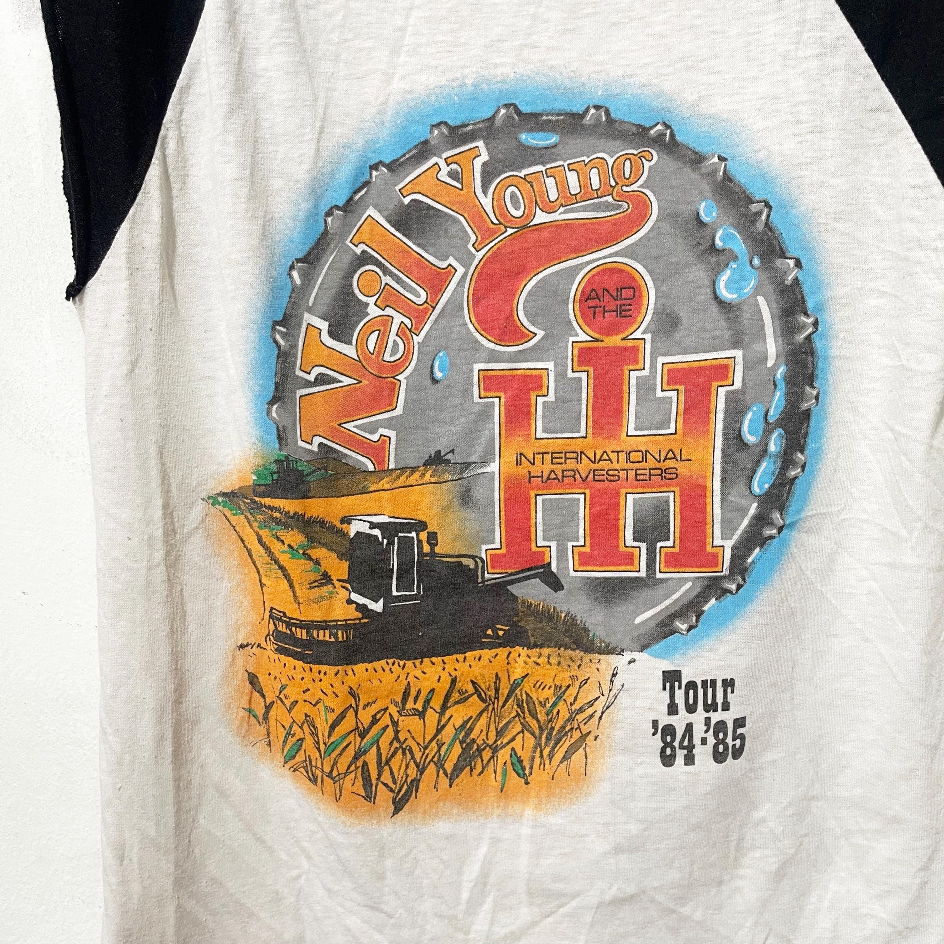 オリジナル　本物　ヴィンテージ　ニールヤング　1985年ツアーTシャツ　M Vintage 1984-1985 Neil Young and the International Harvesters T