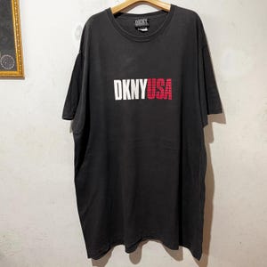 Vintage 90s DKNY Shirt Size XXL Vintage Spellout Tee, Vintage Logo Tee, Vintage usa tee