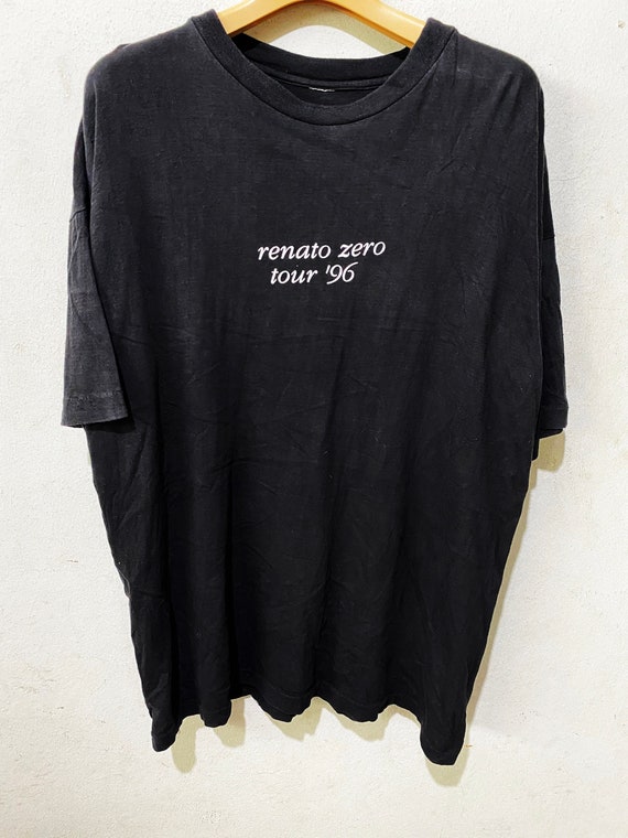 Tshirt Maglia Maglietta Cotone Donna Casual Girocollo Renato Zero A Zero Tour 2023, XS