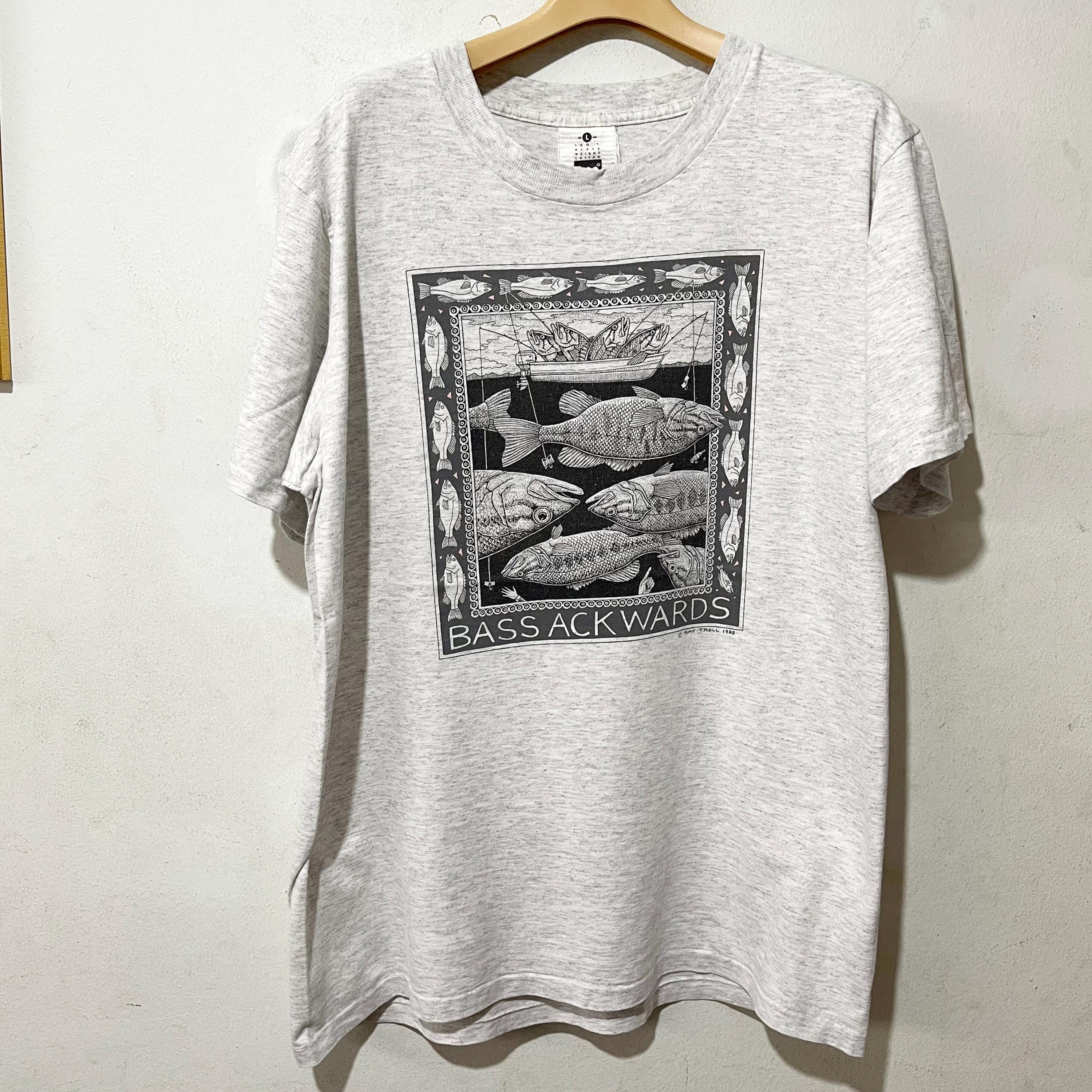 Vintage 1988 Ray Troll T-shirt: “bass Ackwards” Fish Fishing Vintage 1988 Ray Troll T-shirt: “bass Ackwards” Fish Fishing