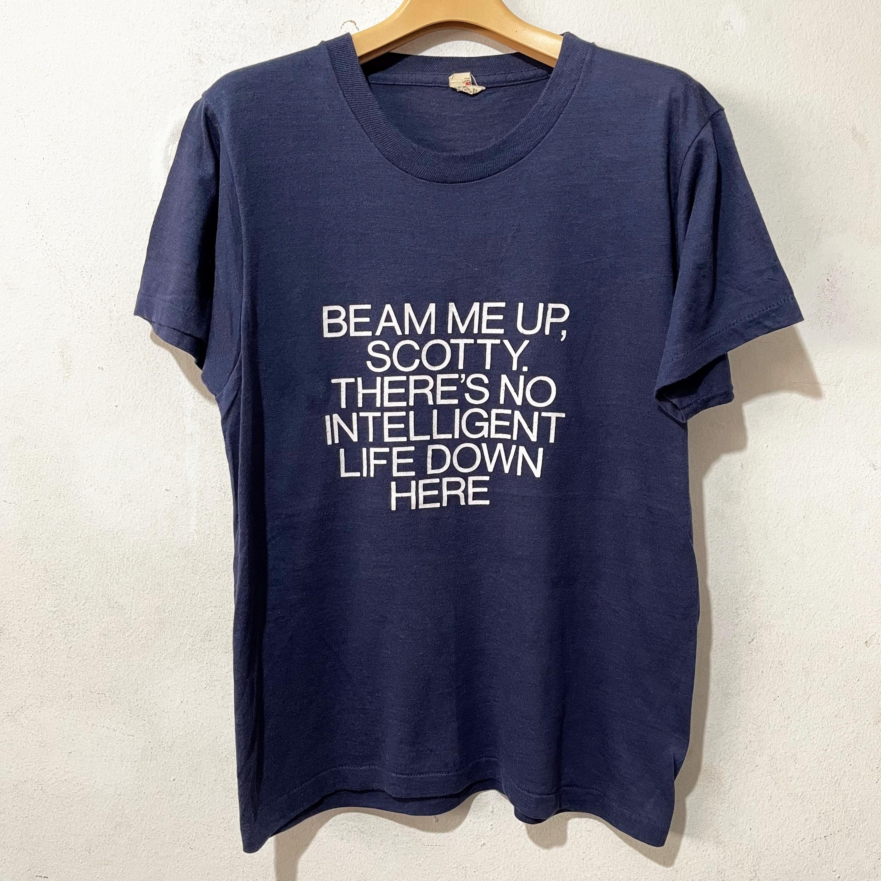 thumbnail interactive-video image 1 of Beam Me Up Scotty Bumper Sticker - No Intelligent Life Here - 200mm Vinyl Decal 1 of 2