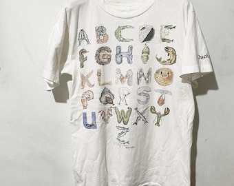Vintage 80s Fish Alphabet T-shirt: Mindy Matthews Art - Etsy