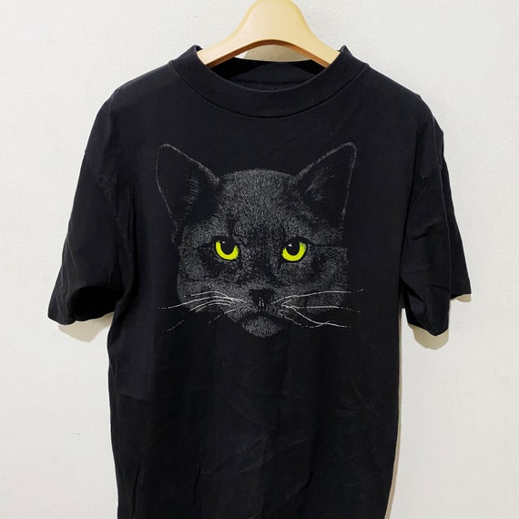Vintage Black Cats Shirt Size M Free Shipping | Etsy