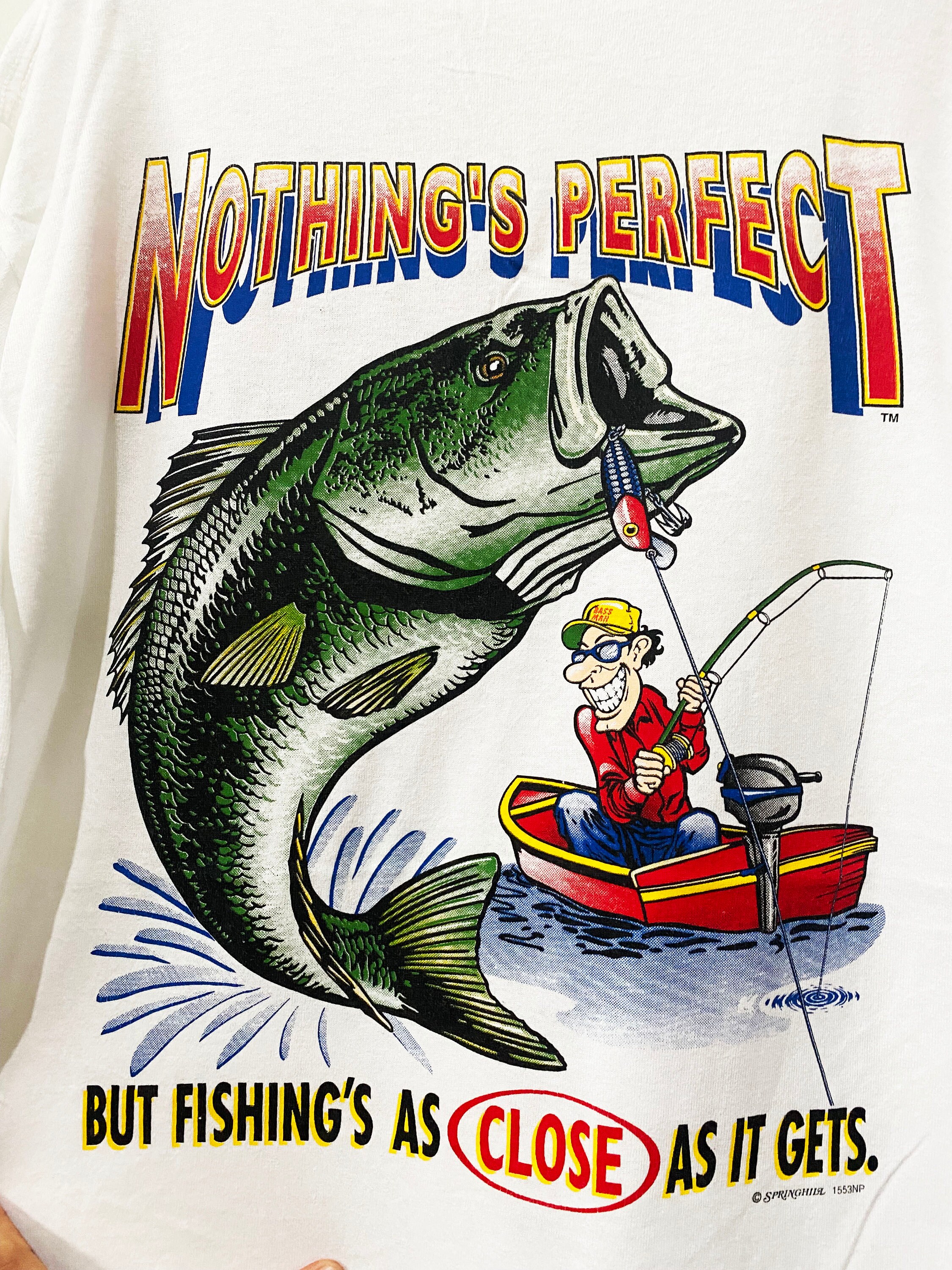 Vintage 2000s bass pro fishing tee Funny graphic - Depop