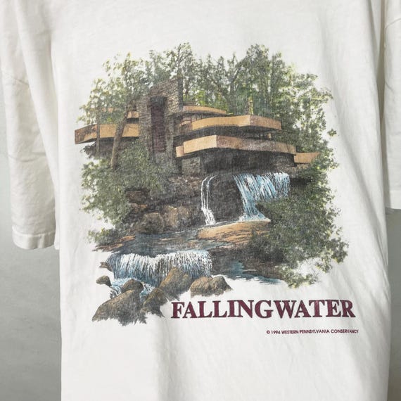 Vintage 1994 Frank Lloyd Wright Fallingwater T-shirt Size L - Etsy
