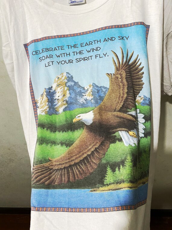 Human I Tees Vintage 90s Tshirt Thrashed Trashed Worn Nature