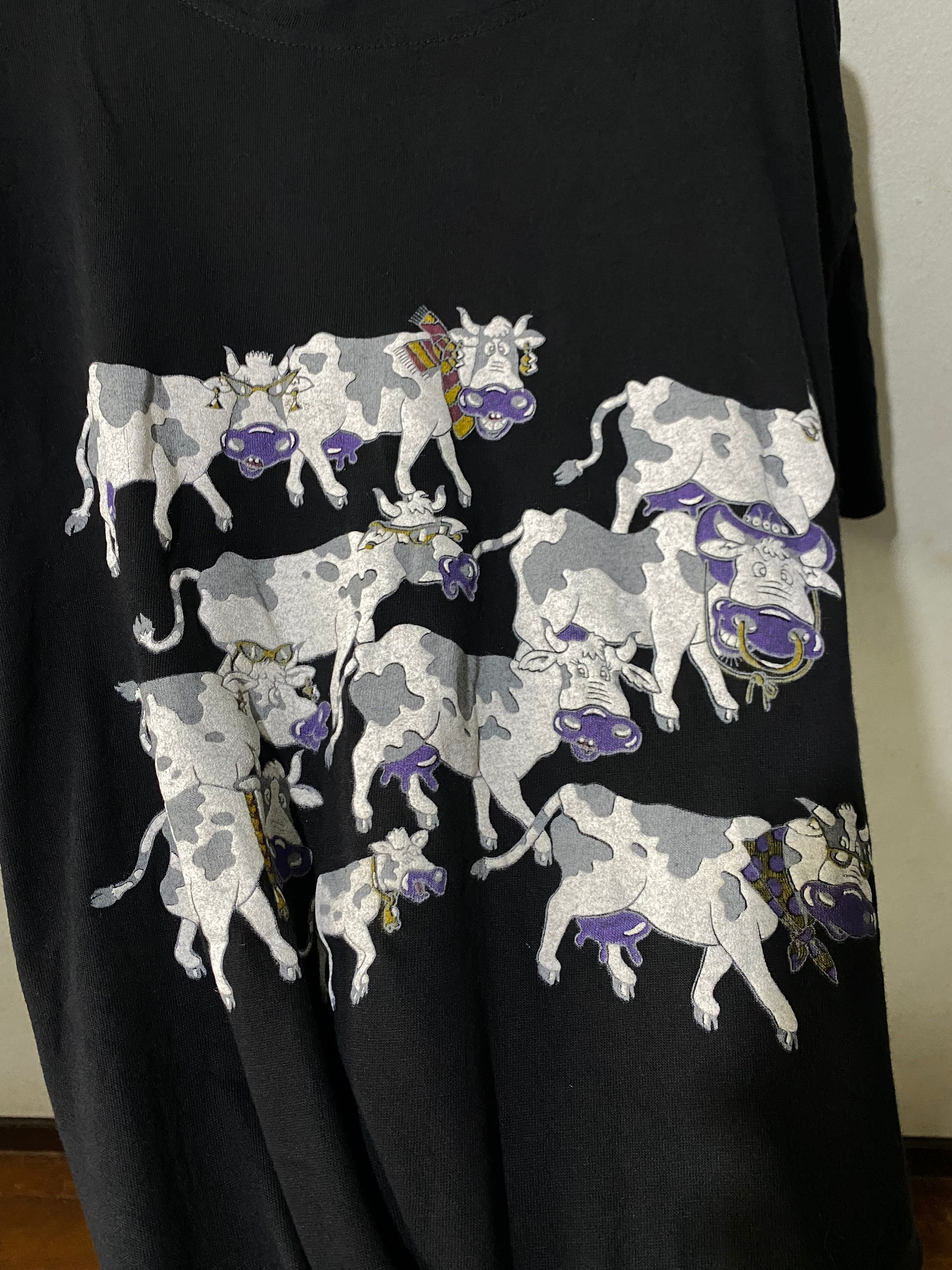 Vintage 90s Animal Blue Jeans State Fair Cow T-shirt Size XL - Etsy