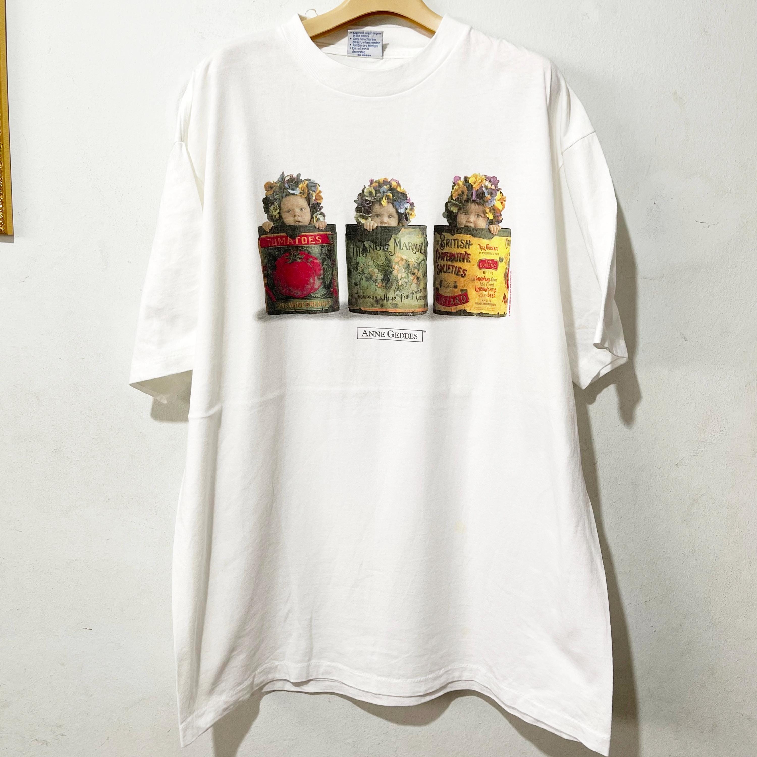 【激レア】90s ANNE GEDDES tシャツ USA製 XL Vintage 90s Anne Geddes Tin Can Baby Photography T-shirt Size XL
