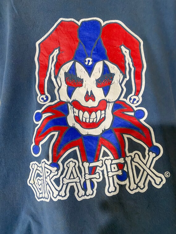 Vintage 90s Graffix Jester Shirt Size L Vintage Clown Shirt