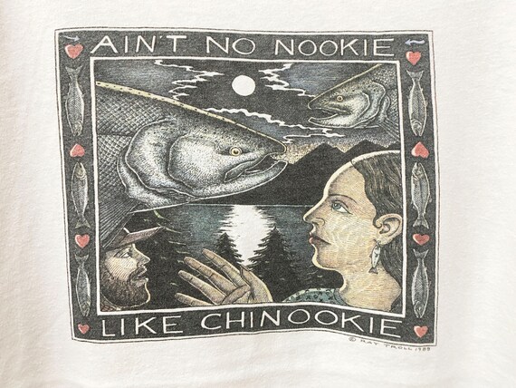Vintage 1988 Ain't No Nookie Like Chinookie Ray Troll T-shirt Size